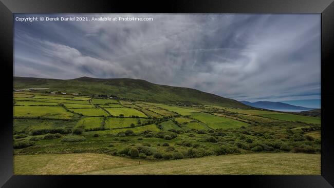 Irish Landscape, Dingle peninsula, Ireland Framed Print by Derek Daniel