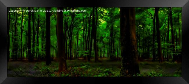 Dare you enter the Dark Green Forest (Digital Art) Framed Print by Derek Daniel
