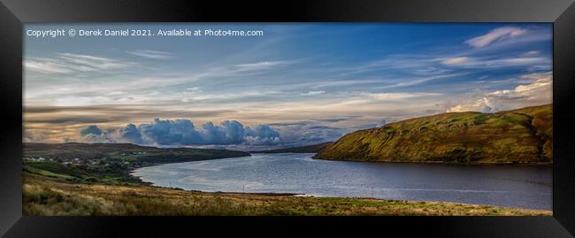 Loch Harport, Skye (panoramic)  Framed Print by Derek Daniel