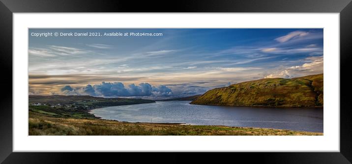 Loch Harport, Skye (panoramic)  Framed Mounted Print by Derek Daniel