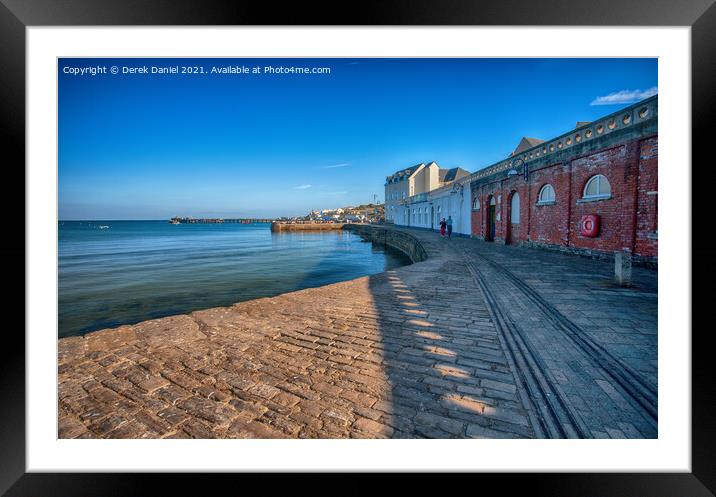 A Sunny Day in Swanage Framed Mounted Print by Derek Daniel
