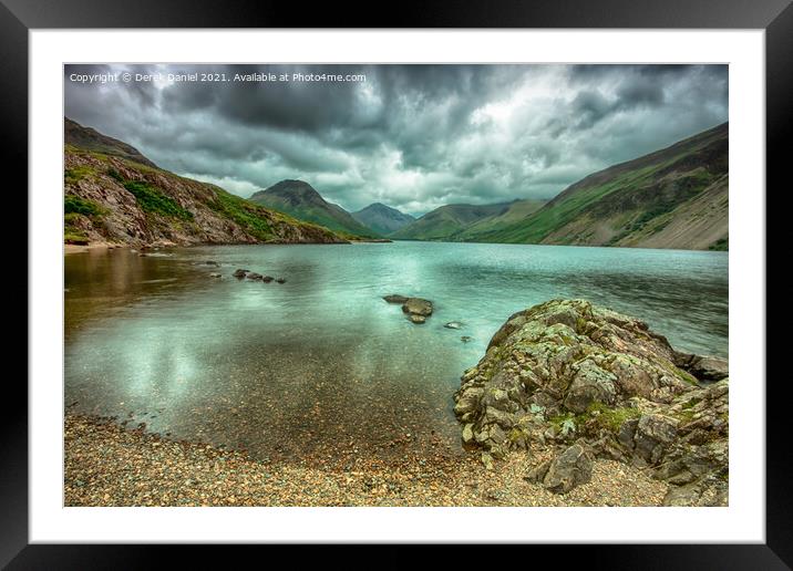 cloudy day at Wastwater in the Lake District #4 Framed Mounted Print by Derek Daniel
