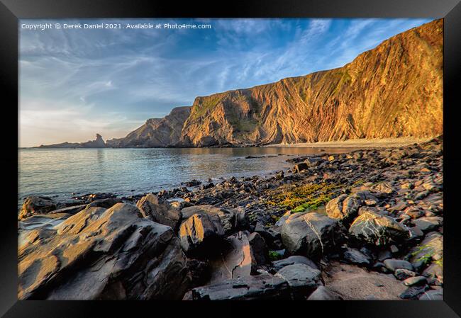 Hartland Quay #5, Devon  Framed Print by Derek Daniel