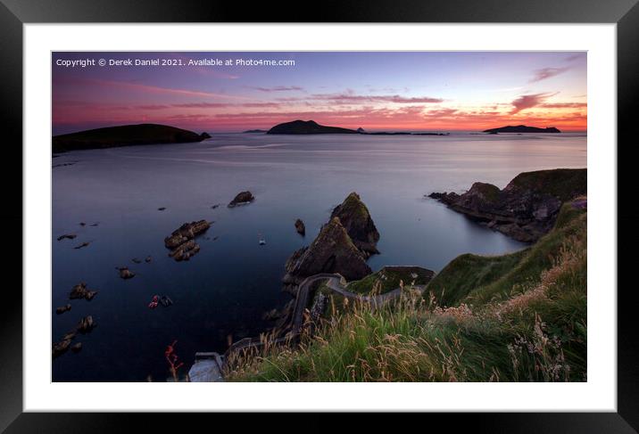 Sunset at Dunquin, Dingle Peninsula Framed Mounted Print by Derek Daniel