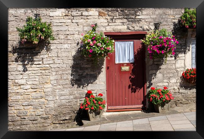 The Hanging Flower Basket house Framed Print by Derek Daniel