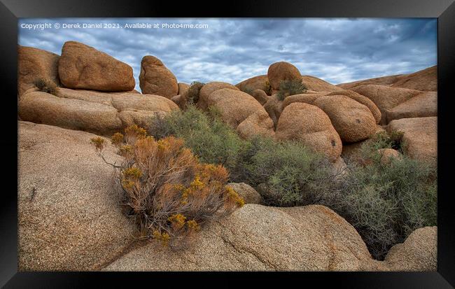 Big Boulders at Joshua Tree National Park Framed Print by Derek Daniel