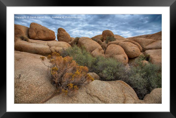 Big Boulders at Joshua Tree National Park Framed Mounted Print by Derek Daniel