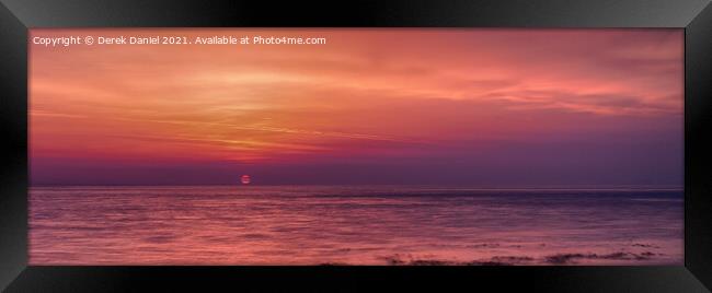 Golden Sunrise over Dorsets Jurassic Coast Framed Print by Derek Daniel