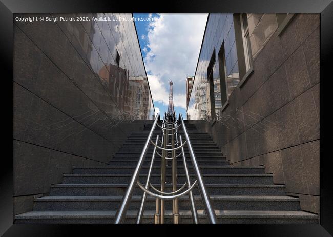 Steps and rails, rhythm in photography Framed Print by Sergii Petruk