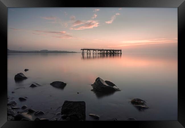 Carlingpoint Pier Sunrise Framed Print by overhoist 