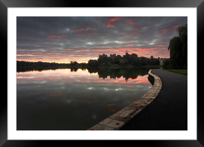 Linlithgow Palace Sunrise Framed Mounted Print by overhoist 