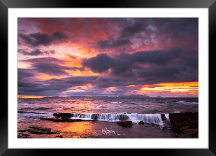 Troon Sunset Framed Mounted Print by overhoist 