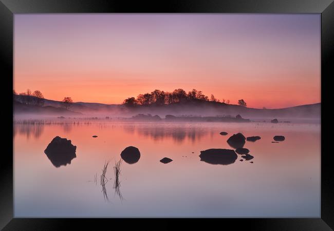 Rannoch Moor Sunrise Framed Print by overhoist 