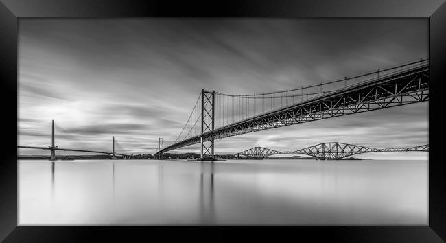 The Forth Bridges Framed Print by overhoist 