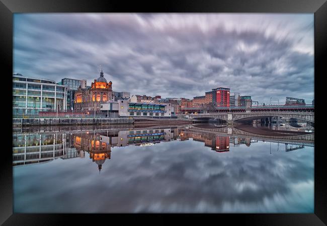 River Clyde Reflections Framed Print by overhoist 