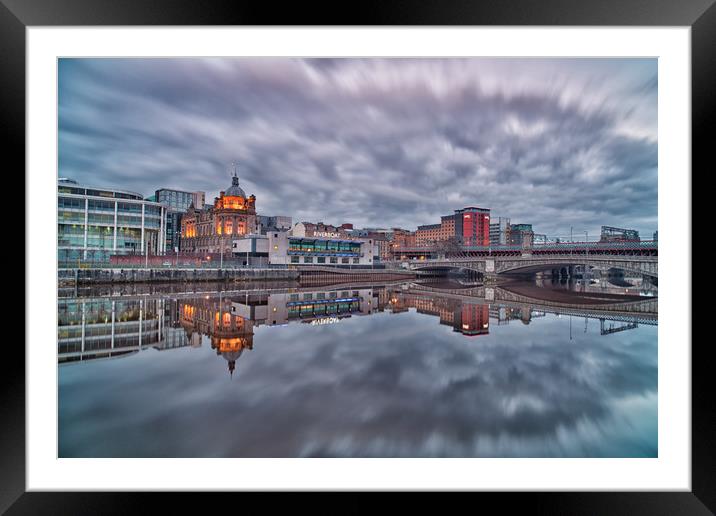 River Clyde Reflections Framed Mounted Print by overhoist 