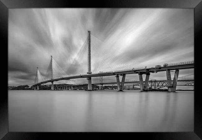 The Queensferry Crossing Framed Print by overhoist 