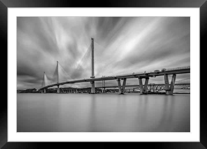 The Queensferry Crossing Framed Mounted Print by overhoist 