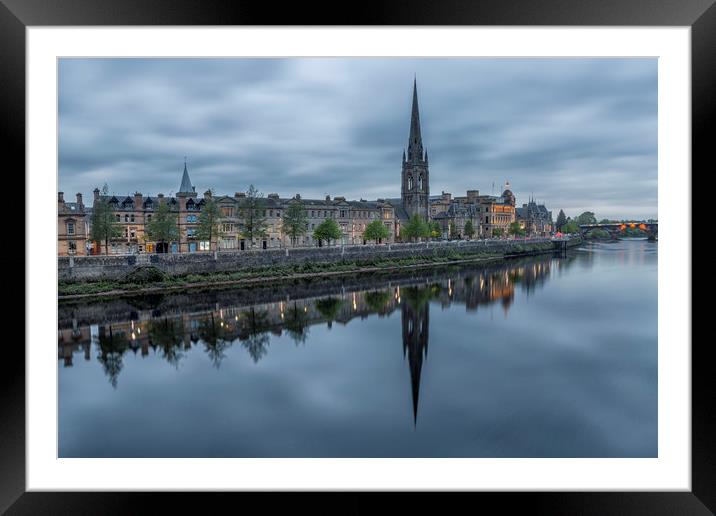 City of Perth Scotland Framed Mounted Print by overhoist 