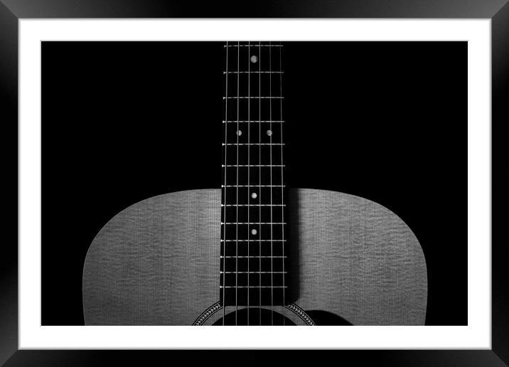 Guitar Framed Mounted Print by overhoist 
