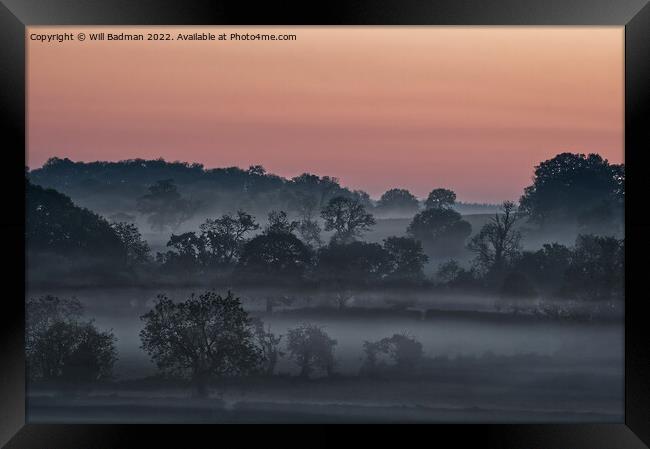 Misty Sunrise Framed Print by Will Badman