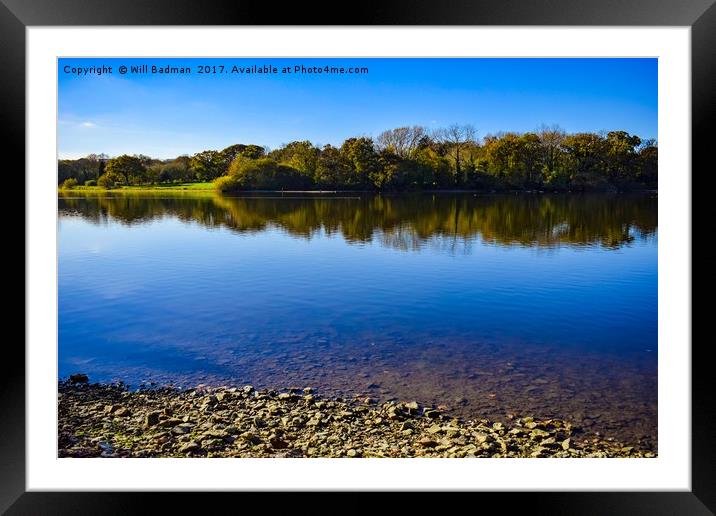 Chard Reservoir in Somerset Uk   Framed Mounted Print by Will Badman