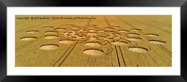 Crop Circles in Somerset Framed Mounted Print by Will Badman