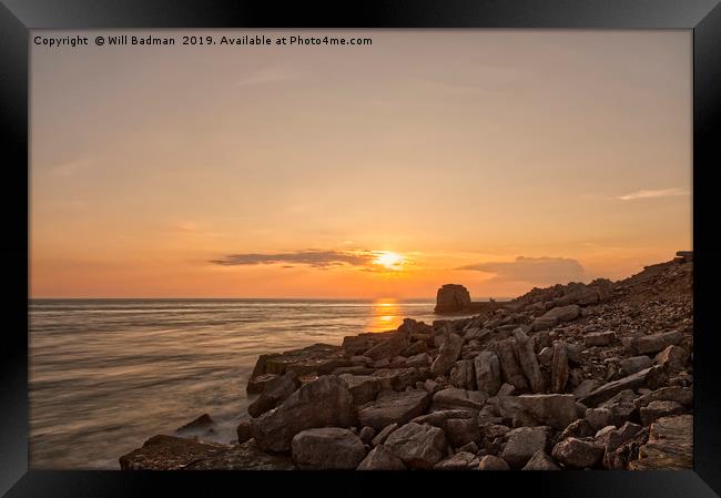 Pulpit Rock Sunset Framed Print by Will Badman