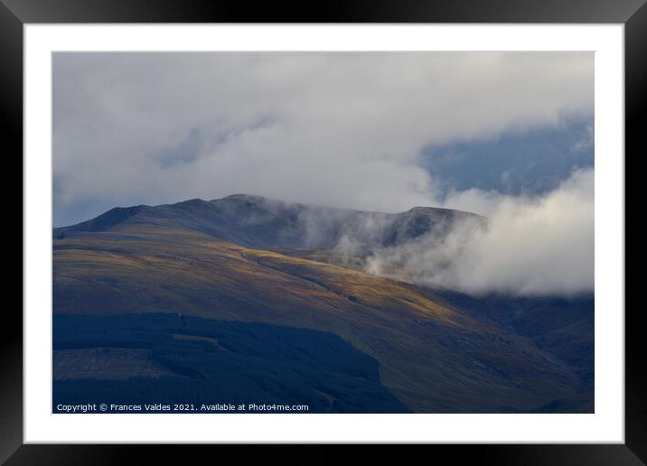 Clouds on Ben Nevis Scotland Framed Mounted Print by Frances Valdes