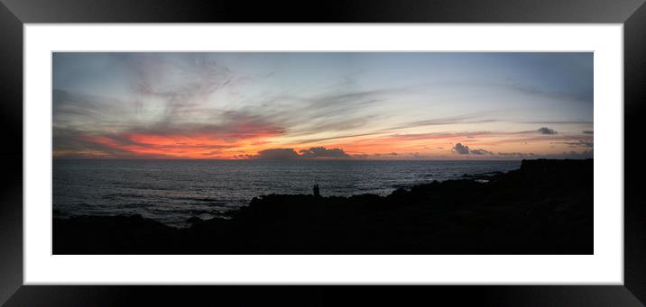 Sunset from Faro Pechiguera, Playa Blanca, Lanzaro Framed Mounted Print by Kevin McNeil