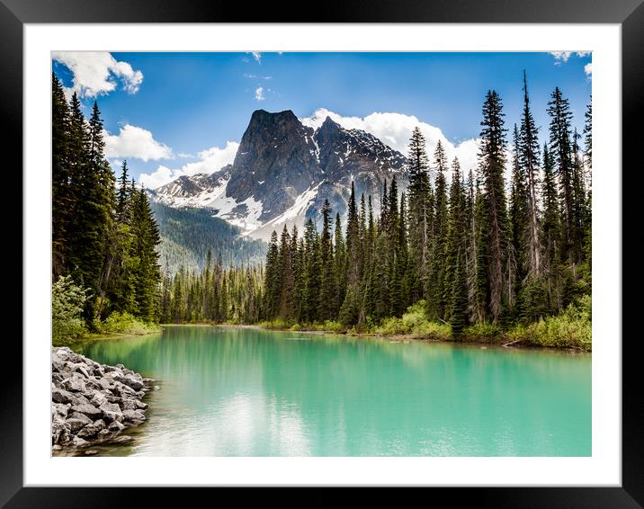Emerald Lake Alberta Framed Mounted Print by David Belcher