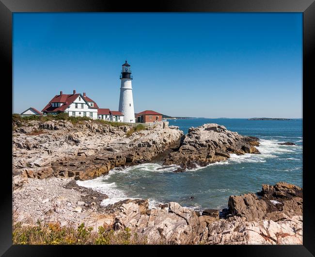 Portland Head Lighthouse Framed Print by David Belcher