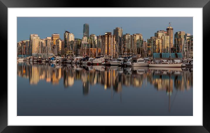 Coal Harbour Vancouver Canada Framed Mounted Print by David Belcher