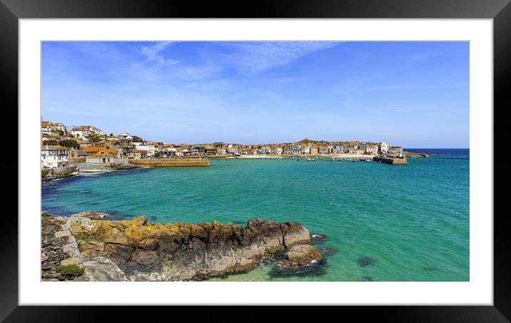 St Ives Cornwall Framed Mounted Print by David Belcher