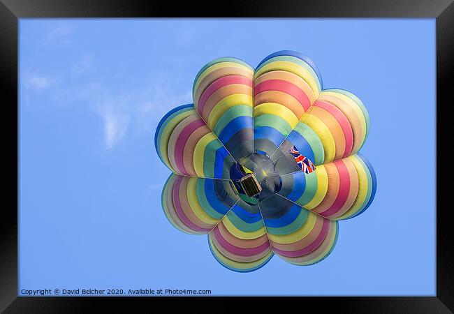 Hot air balloon Framed Print by David Belcher