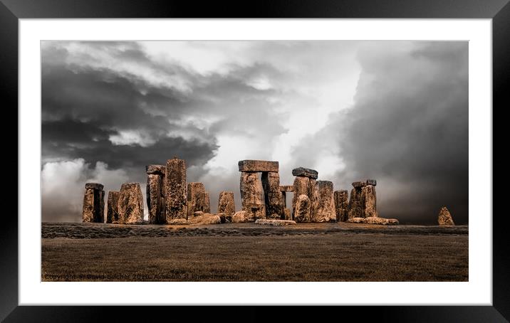  Stonehenge Framed Mounted Print by David Belcher