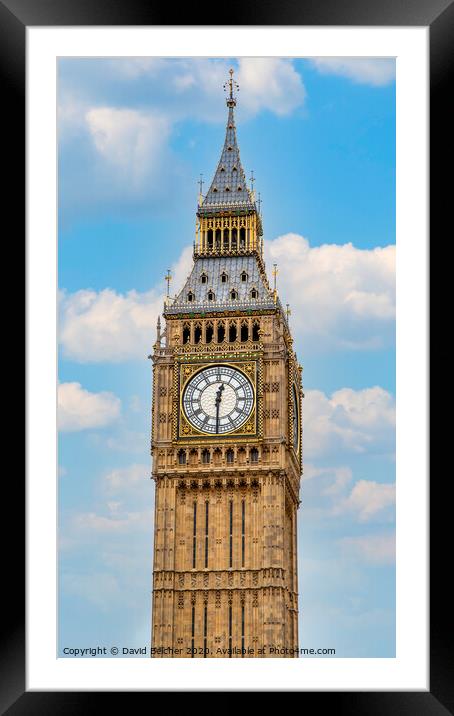 Big Ben Framed Mounted Print by David Belcher