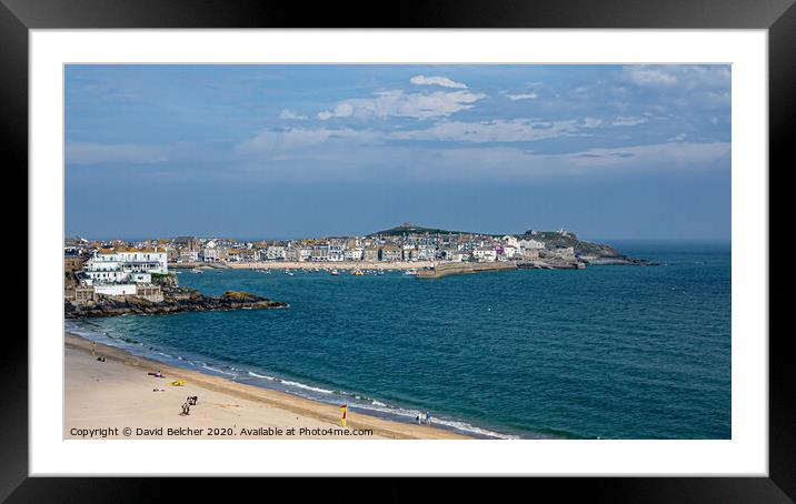 St Ives, Cornwall Framed Mounted Print by David Belcher