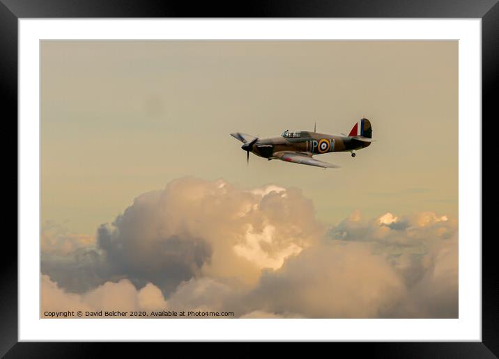 Hawker Hurricane Framed Mounted Print by David Belcher