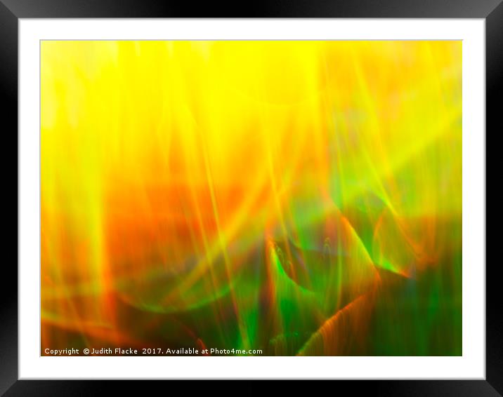 Light waves abstract Framed Mounted Print by Judith Flacke