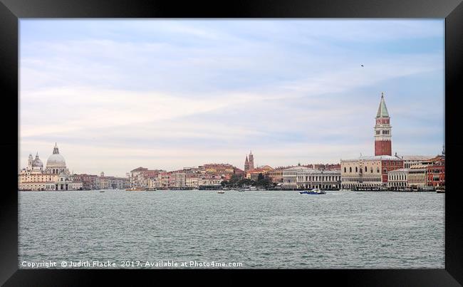 Venice waterfront Framed Print by Judith Flacke