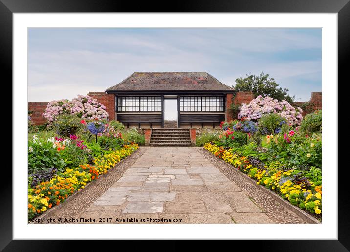 Connaught gardens, Sidmouth, Devon Framed Mounted Print by Judith Flacke