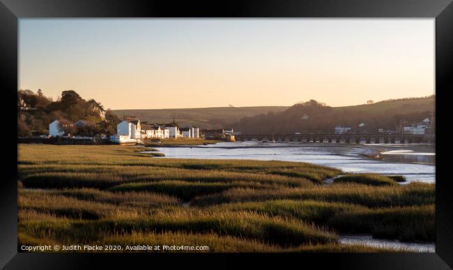 Mellow evening on the Torridge Estuary. Framed Print by Judith Flacke