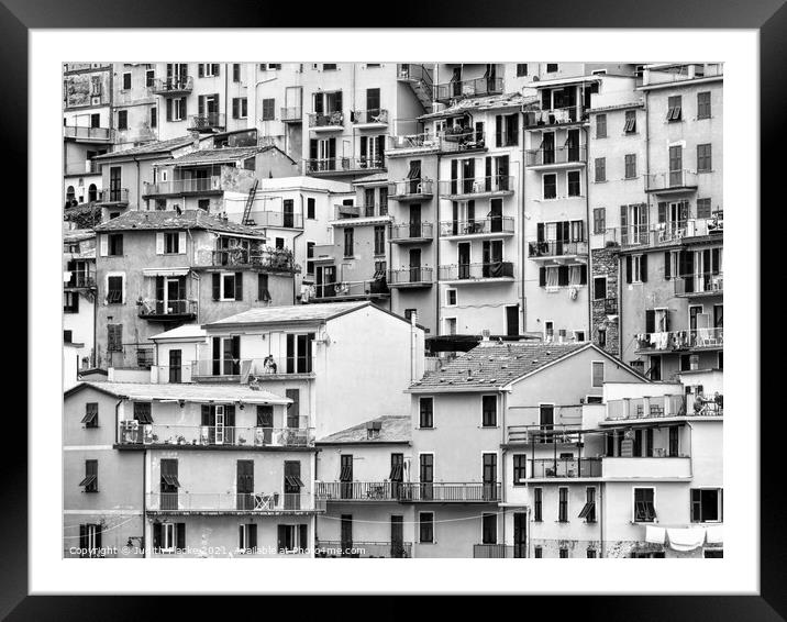 Manarola, Cinque Terre.  Framed Mounted Print by Judith Flacke