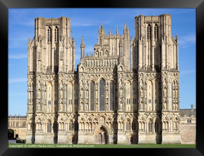 Wells Cathedral, Somerset, England.  Framed Print by Judith Flacke