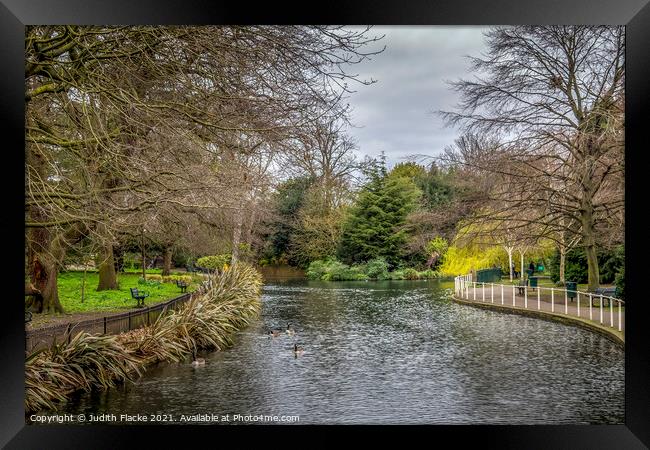 Springtime in Carshalton, Framed Print by Judith Flacke