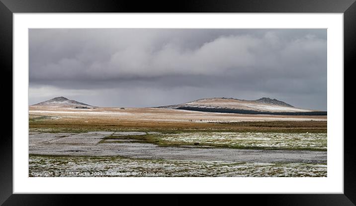 Snow on the Moor Framed Mounted Print by Judith Flacke