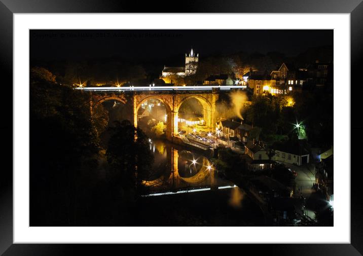 Knaresborough Viaduct at Night Framed Mounted Print by Tom Noble