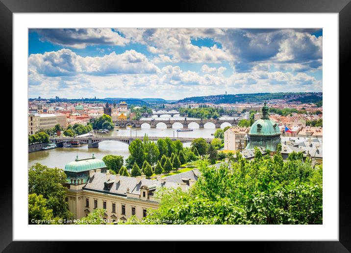 Bridges of Prague Framed Mounted Print by Ian Woolcock