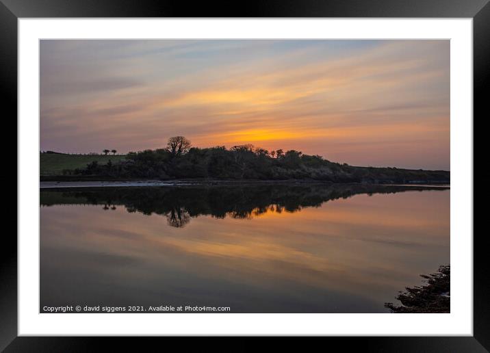 River Coquet between Warkworth and Amble Framed Mounted Print by david siggens
